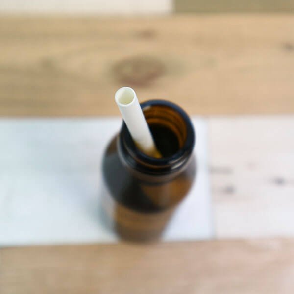 画像9: 【アウトレット】紙ストロー ミニサイズ 片先斜めカット ホワイト(白) 裸 5x125mm〔500本〕 (9)