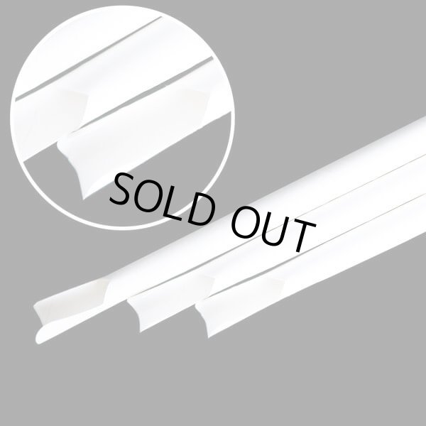 画像2: 紙ストロー スプーンタイプ ホワイト(白) 裸 8x210mm〔9,600本〕 (2)