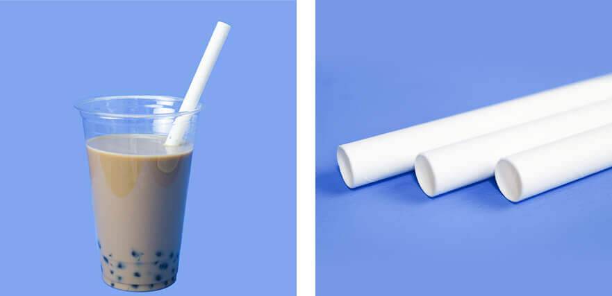 紙ストロータピオカ用白のイメージ写真