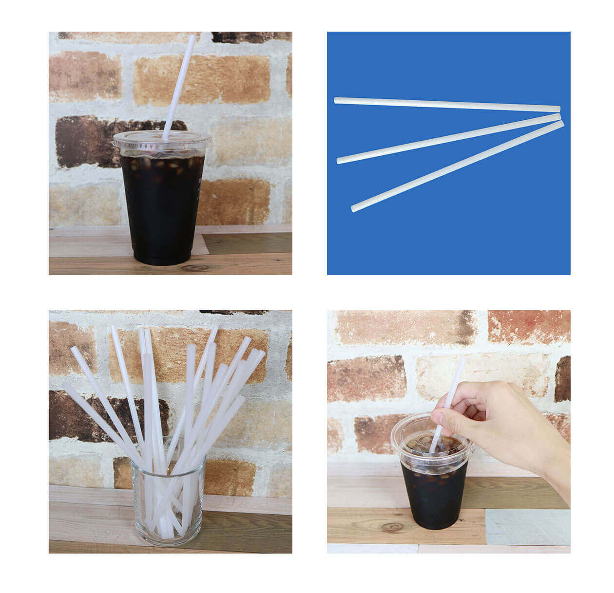 コーヒーに入れた紙ストロー