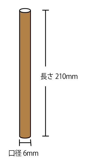 口径6ミリx長さ210ミリ